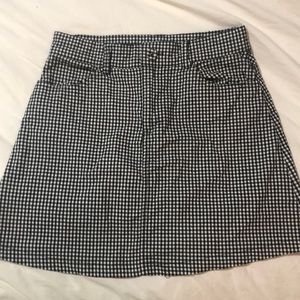 Brandy Melville black gingham mini skirt